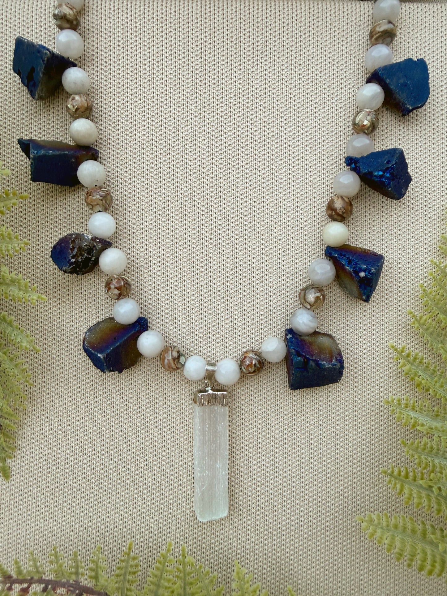 Celeste Blue Stone Necklace