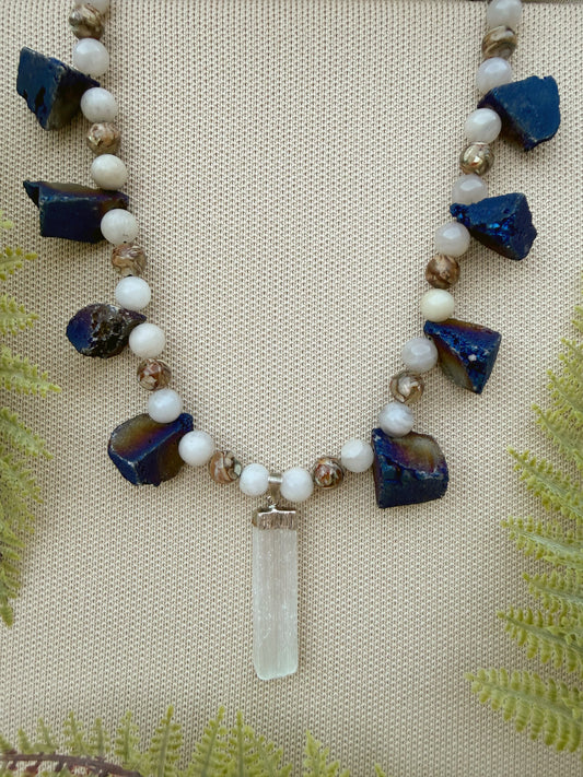 Celeste Blue Stone Necklace